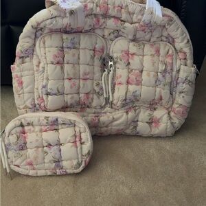 Floral Quilted Women's Bag Set